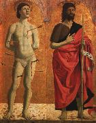 Piero della Francesca St.Sebastian and St.John the Baptist Spain oil painting artist